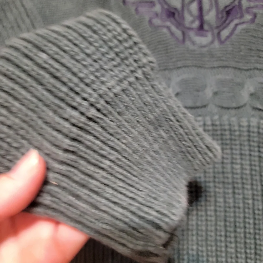 Vintage Dockers Levis Linen Cotton Men's Green Cable Knit Sweater Nordic‎ Large